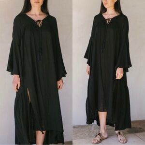 Natalie Martin Fernanda Gauze Black Dress XS